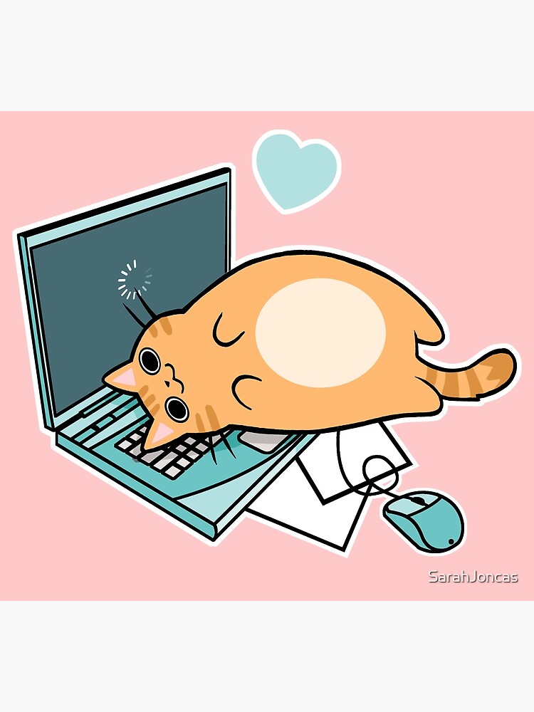 Nette Laptop-Katze von SarahJoncas