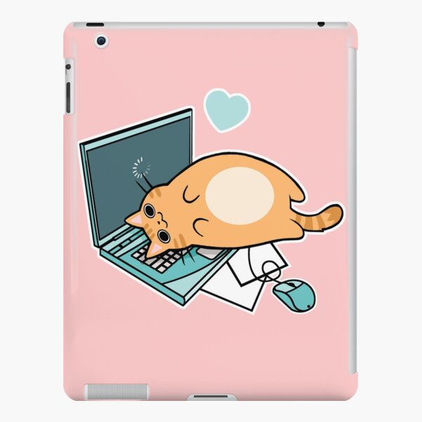 Cute Laptop Cat iPad Snap Case