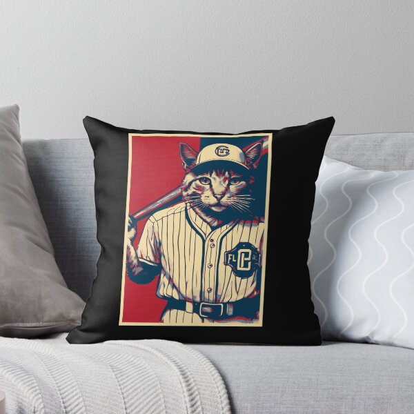 Aperçu de l'œuvre Chat joueur de baseball HOPE créée et vendue par TrueArtsStore.