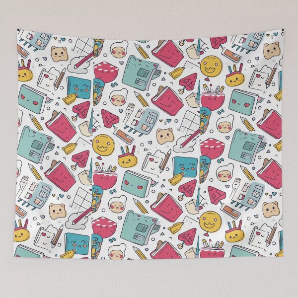 Item preview, Colorful Kawaii Patterns Featuring Animals and Food designed and sold by Piotrek0001.