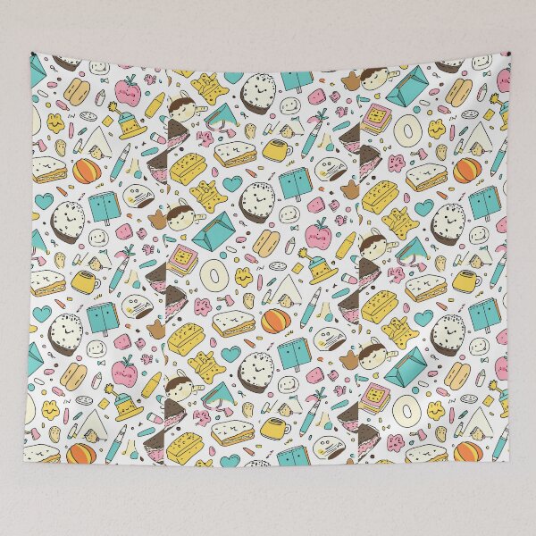 Item preview, Colorful Kawaii Patterns Featuring Animals and Food designed and sold by Piotrek0001.