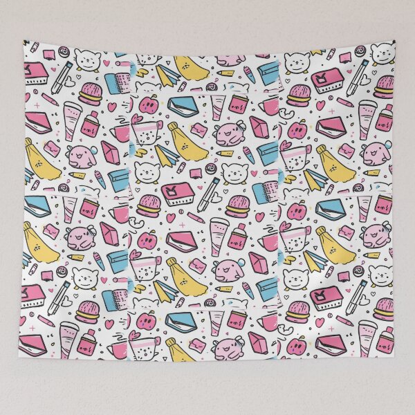 Item preview, Colorful Kawaii Patterns Featuring Animals and Food designed and sold by Piotrek0001.