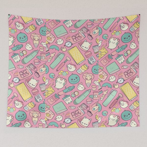 Item preview, Colorful Kawaii Patterns Featuring Animals and Food designed and sold by Piotrek0001.