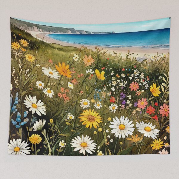 Item preview, Cottagecore Wildflowers Coastal Boho Style Countryside 1 of 4 designed and sold by Beachy.