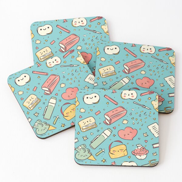 Item preview, Colorful Kawaii Patterns Featuring Animals and Food designed and sold by Piotrek0001.