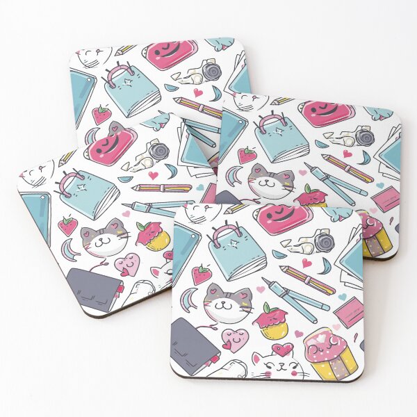 Item preview, Colorful Kawaii Patterns Featuring Animals and Food designed and sold by Piotrek0001.