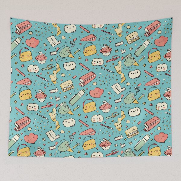 Item preview, Colorful Kawaii Patterns Featuring Animals and Food designed and sold by Piotrek0001.