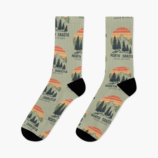 Item preview, North Dakota - Vintage Sunset - Travel Badge designed and sold by Amazing States of America.
