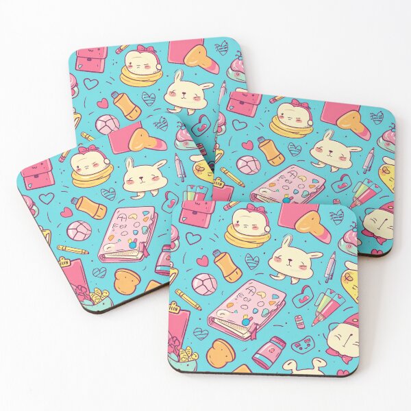 Item preview, Colorful Kawaii Patterns Featuring Animals and Food designed and sold by Piotrek0001.