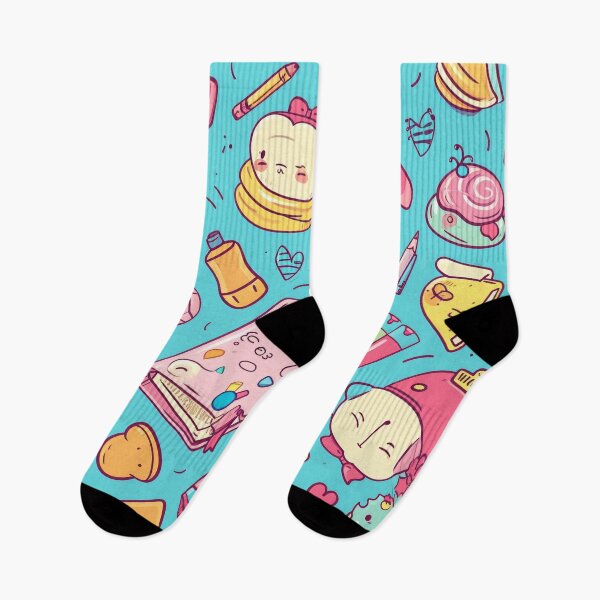 Item preview, Colorful Kawaii Patterns Featuring Animals and Food designed and sold by Piotrek0001.