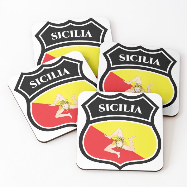 Item preview, Sicilia shield flag emblem designed and sold by EmeraldeaArt.