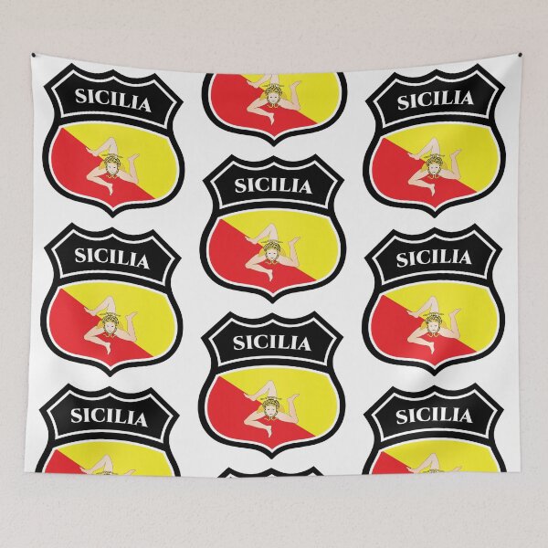 Item preview, Sicilia shield flag emblem designed and sold by EmeraldeaArt.