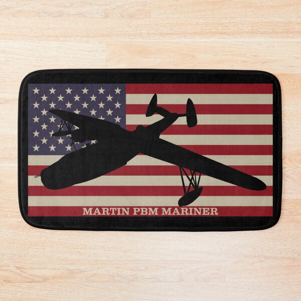 Item preview, Martin PBM Mariner Flying Boat Vintage USA American Flag designed and sold by MilitaryMart.