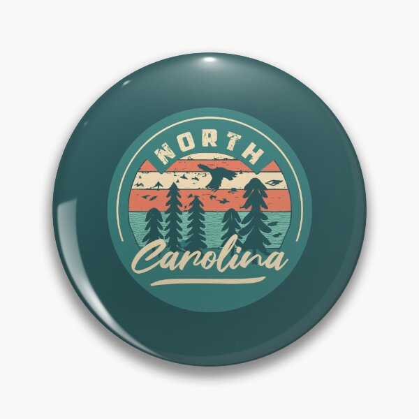 Item preview, North Carolina - Vintage Sunset - Travel Badge designed and sold by Amazing States of America.