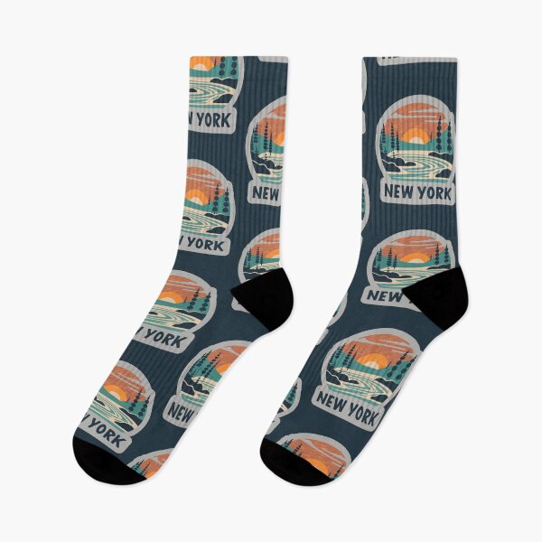Item preview, New York - Vintage Sunset - Travel Badge designed and sold by Amazing States of America.