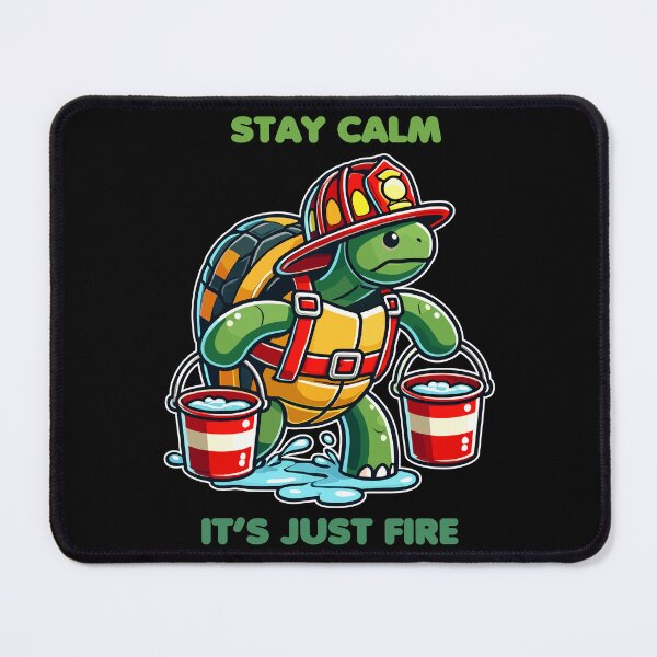 Item preview, Turtle Firefighter - Stay Calm It's Just Fire designed and sold by MaateoDesign.