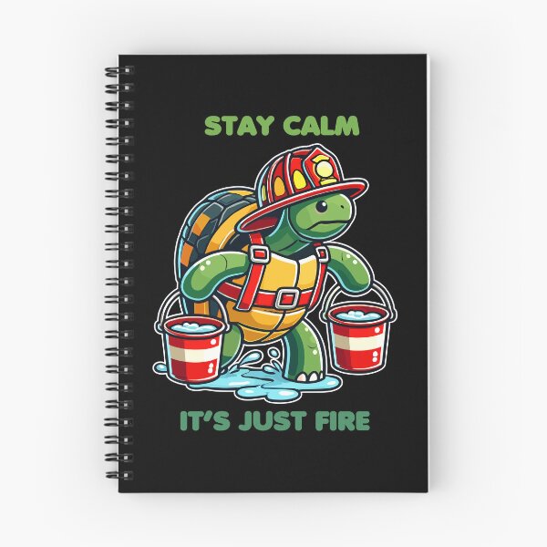 Item preview, Turtle Firefighter - Stay Calm It's Just Fire designed and sold by MaateoDesign.