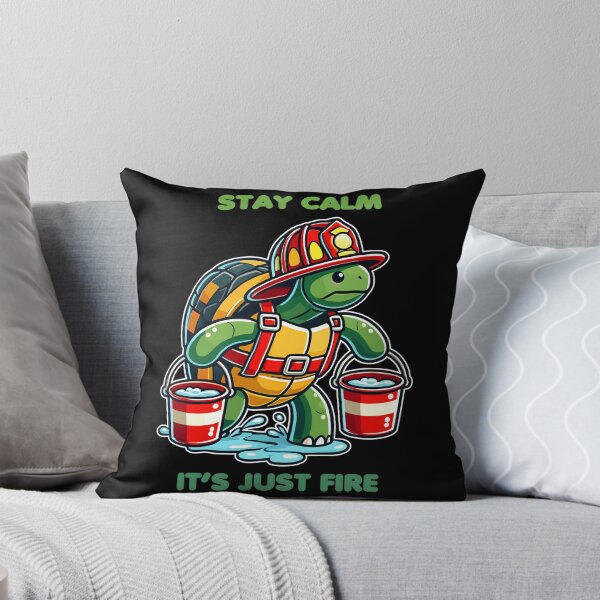 Item preview, Turtle Firefighter - Stay Calm It's Just Fire designed and sold by MaateoDesign.
