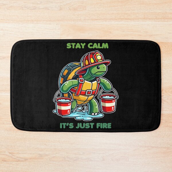 Item preview, Turtle Firefighter - Stay Calm It's Just Fire designed and sold by MaateoDesign.