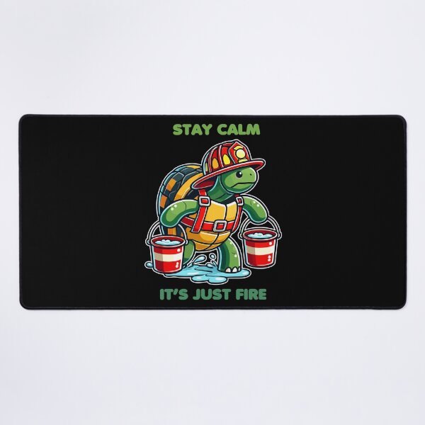 Item preview, Turtle Firefighter - Stay Calm It's Just Fire designed and sold by MaateoDesign.