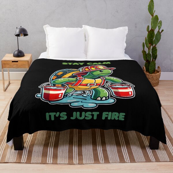 Item preview, Turtle Firefighter - Stay Calm It's Just Fire designed and sold by MaateoDesign.