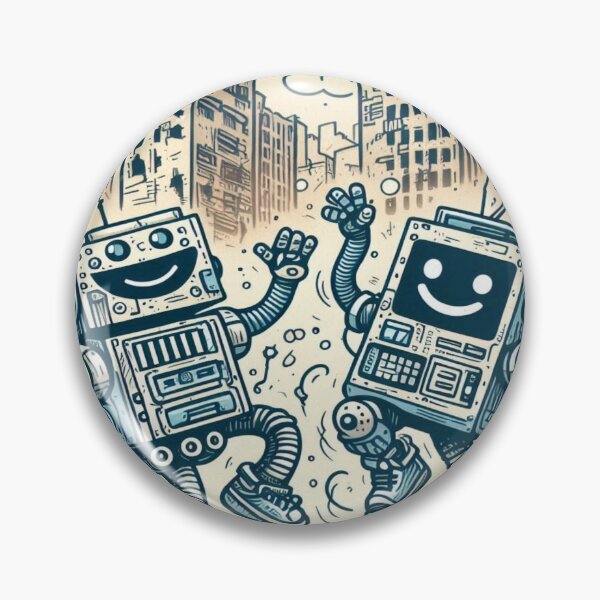 Item preview, falcon88 "Post-Apocalyptic Robot Dance-Off (Doodle Style) designed and sold by Imaginarium of Chaos falcon88 .