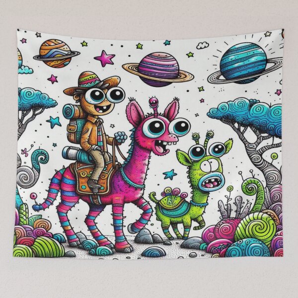 Item preview, falcon88 "Alien Wildlife Safari with Fantasy Creatures (Doodle Style) designed and sold by Imaginarium of Chaos falcon88 .