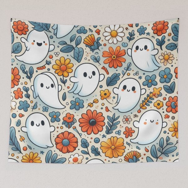 Item preview, Floral Happy Spooky Ghost  designed and sold by DeeCeeFashion.