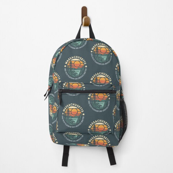 Item preview, Massachusetts - Vintage Sunset - Travel Badge designed and sold by Amazing States of America.