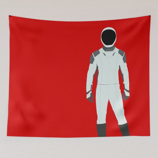 Item preview, Starman Spacesuit Sticker (Tesla/Mars Red Background) designed and sold by Joshua Burgess.