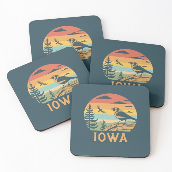 Item preview, Iowa - Vintage Sunset - Travel Badge designed and sold by Amazing States of America.