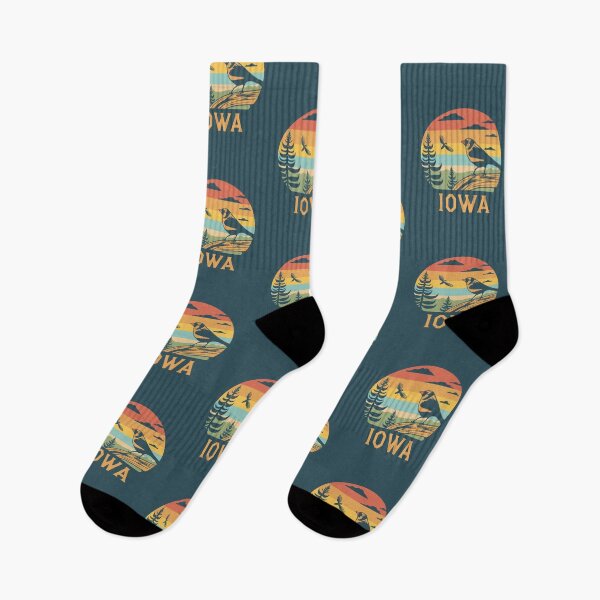 Item preview, Iowa - Vintage Sunset - Travel Badge designed and sold by Amazing States of America.