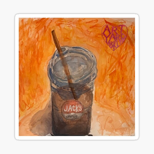 Jack's Coffee by AYB Artist Jules Moriah Glossy Sticker