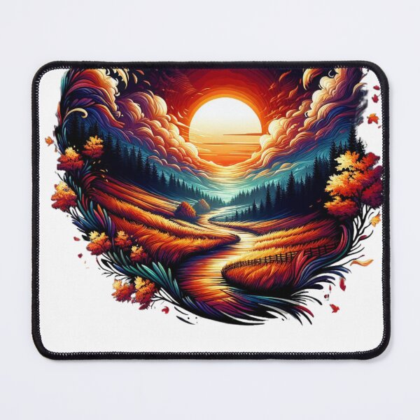 Item preview, Sunset Dreamscape over Rolling Autumn Hills designed and sold by katgosnice.