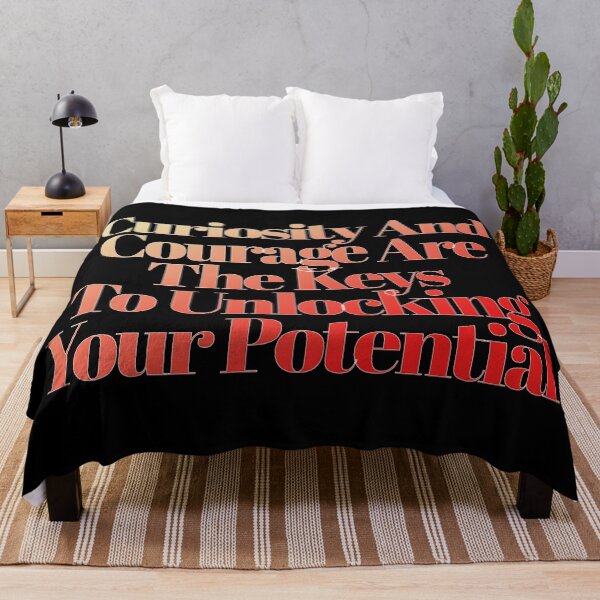 Item preview, Curiosity And Courage Are The Keys To Unlocking Your Potential - Inspirational Message designed and sold by signshirtz.