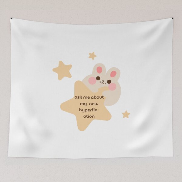 Item preview, Ask me about my new hyperfixation | ADHD cute illustration | AuDHD | Neurodivergent designed and sold by NeurodiverseTea.