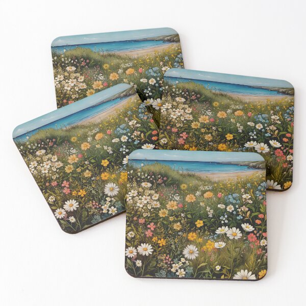 Item preview, Cottagecore Wildflowers Coastal Boho Style Countryside 4 of 4 designed and sold by Beachy.