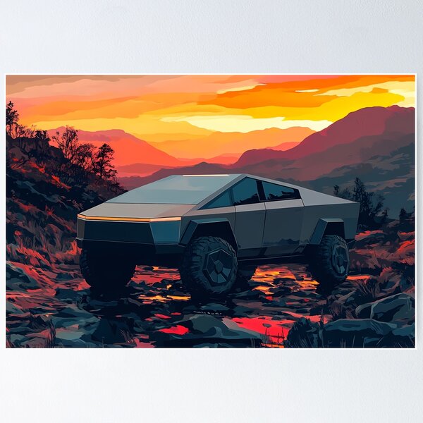 Item preview, Tesla Cybertruck  -  Pop Art designed and sold by AutoPopStudio.