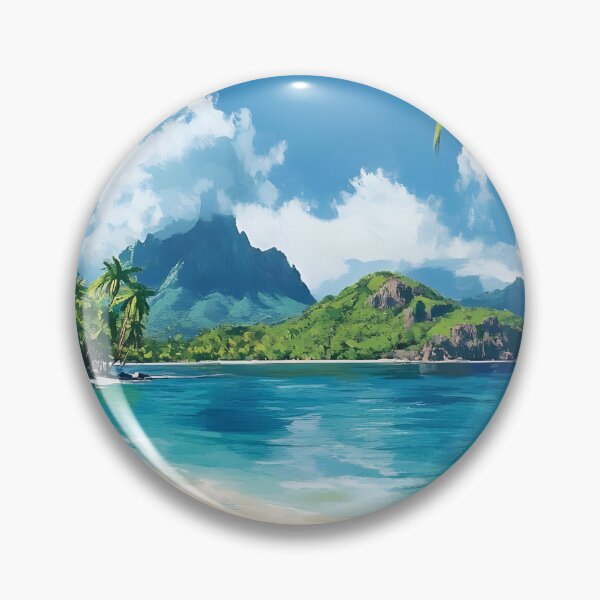 Aperçu de l'œuvre Île paradisiaque tropicale idyllique créée et vendue par Alin Richard Iovănuț.