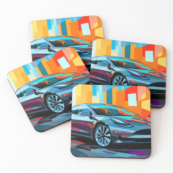 Item preview, Tesla Model 3 II - Arte pop designed and sold by AutoPopStudio.