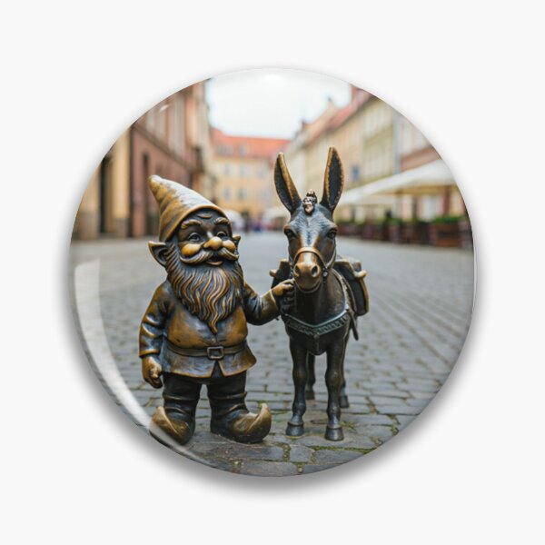 Item preview, Thinking of Wroclaw - Gnome With Donkey designed and sold by Purrfecta.