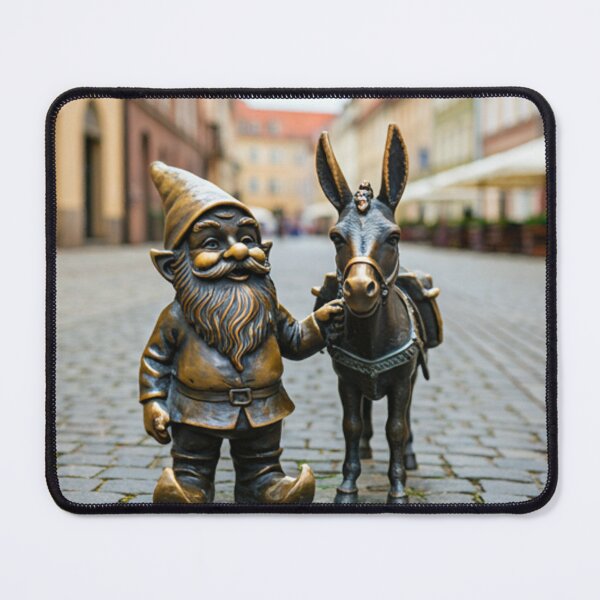 Item preview, Thinking of Wroclaw - Gnome With Donkey designed and sold by Purrfecta.