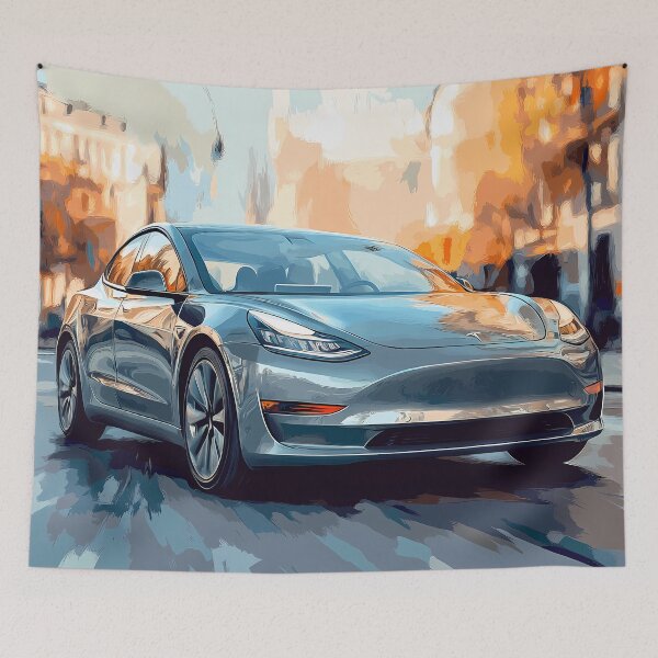 Item preview, Tesla Model 3 IV  -  Pop Art designed and sold by AutoPopStudio.