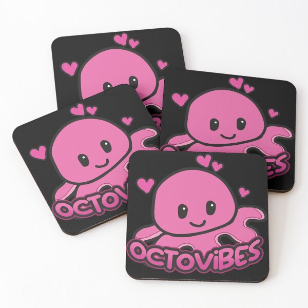 Item preview, Octovibes Happy Cute Pink Octopus Plushie designed and sold by SleekVisuals.