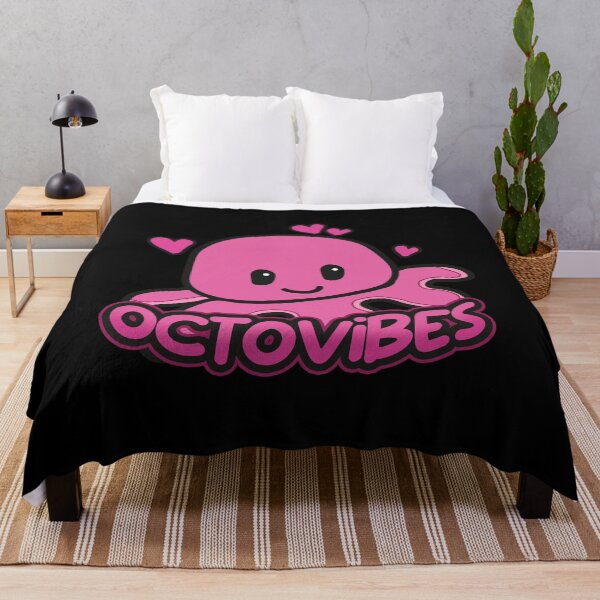 Item preview, Octovibes Happy Cute Pink Octopus Plushie designed and sold by SleekVisuals.