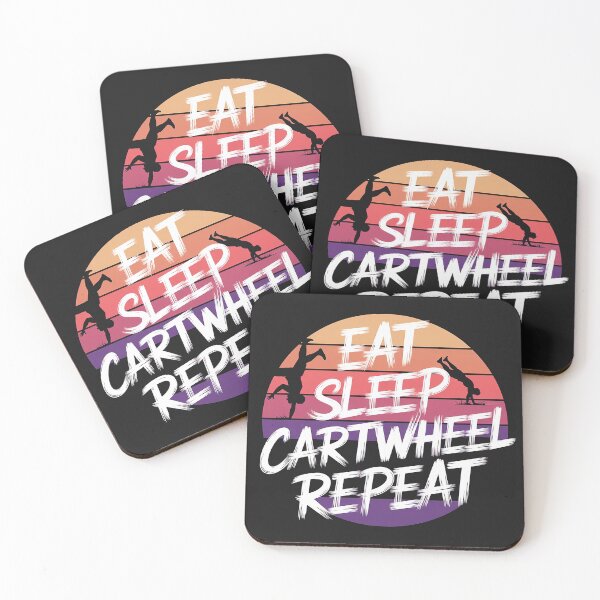 Item preview, Eat Sleep Cartwheel Repeat Funny Gymnastics Gift designed and sold by Verycutethings.