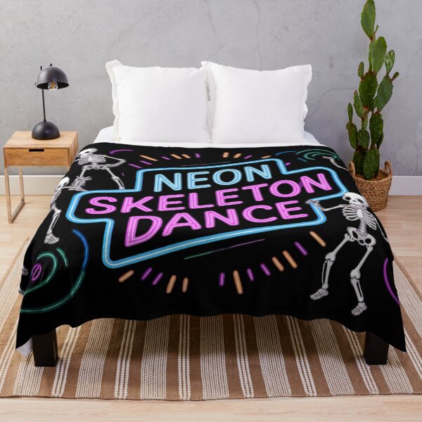 Item preview, NEON SKELETON DANCE, HALLOWEEN GRAPHIC designed and sold by YourTrendyTees.