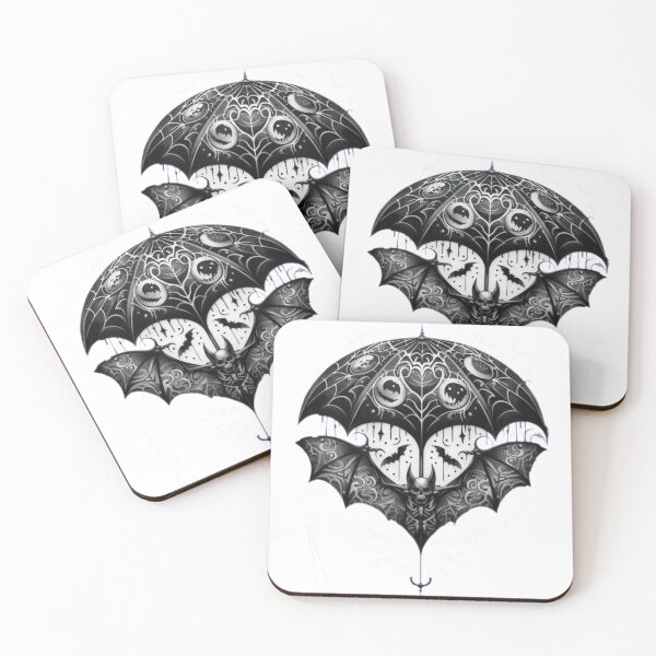 Item preview,  Halloween  tattoo umbrella with bat  Halloween bat designed and sold by Expressions-Sel.