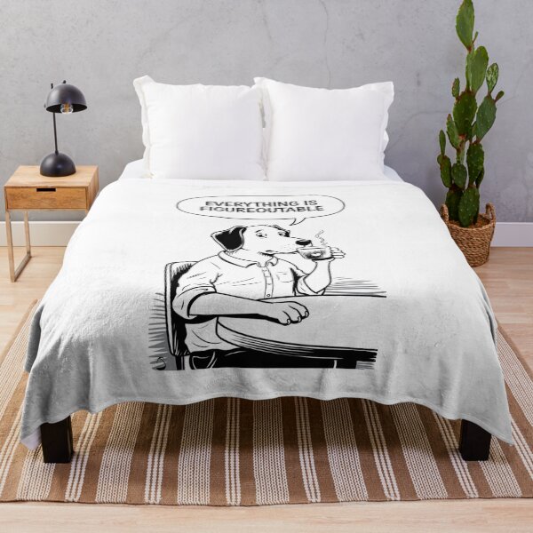 Item preview, Chill Coffee Dog: Everything is Figureoutable Motivational Cartoon Art designed and sold by Moad Fahim.