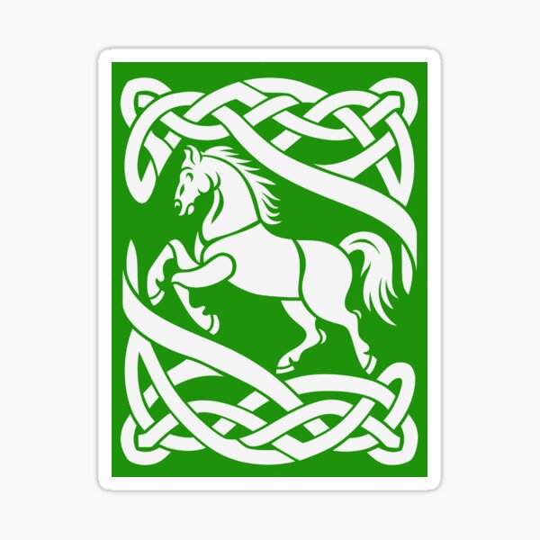 Aperçu de l'œuvre Cheval celtique blanc créée et vendue par PrestonSquires.